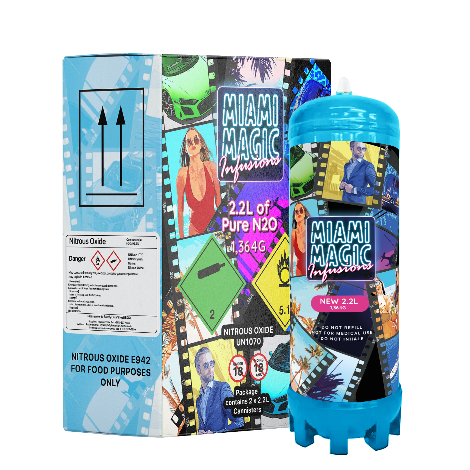 Miami Magic Infusions 2.2L N2O Cannister