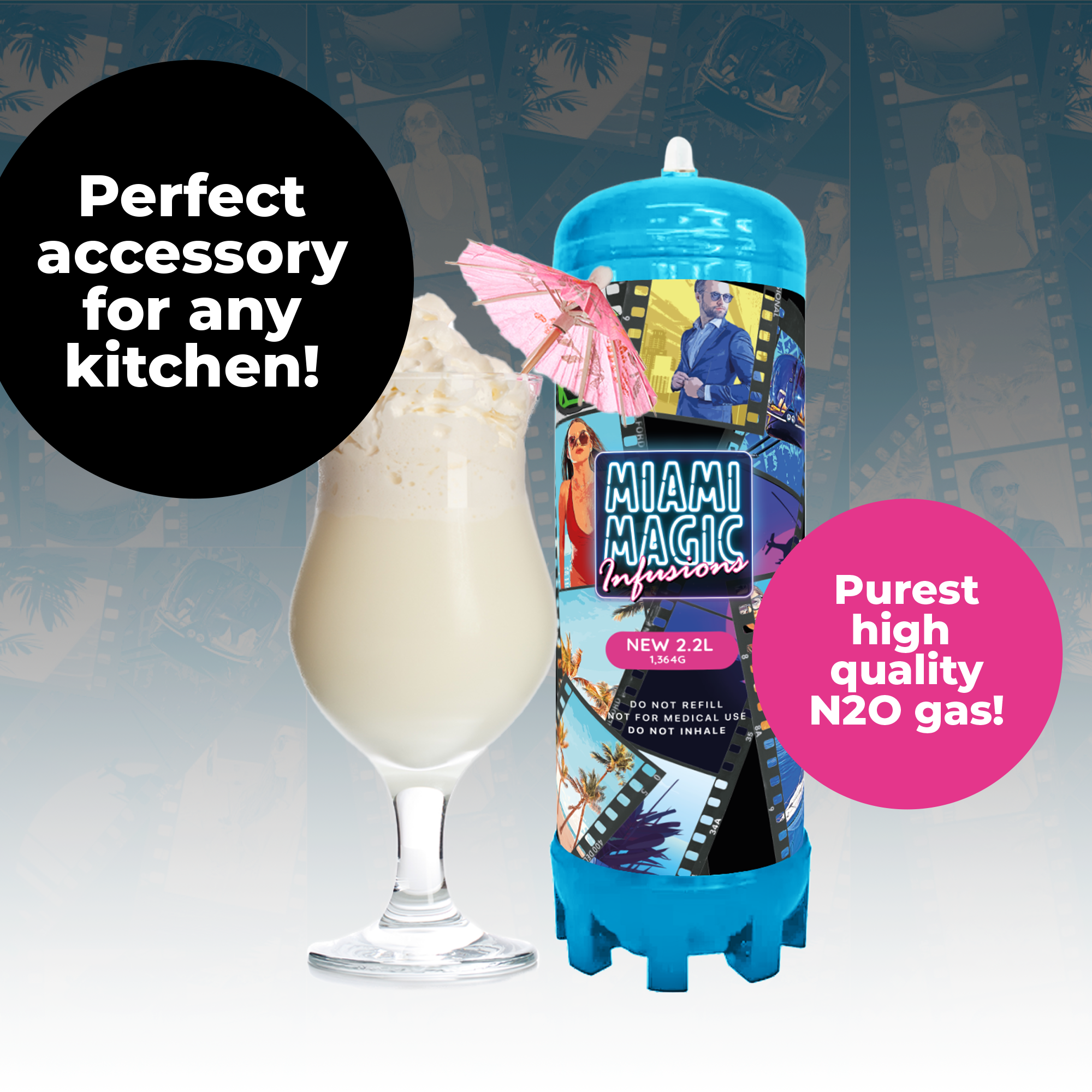 Miami Magic Infusions 2.2L N2O Cannister | SupremeWhip
