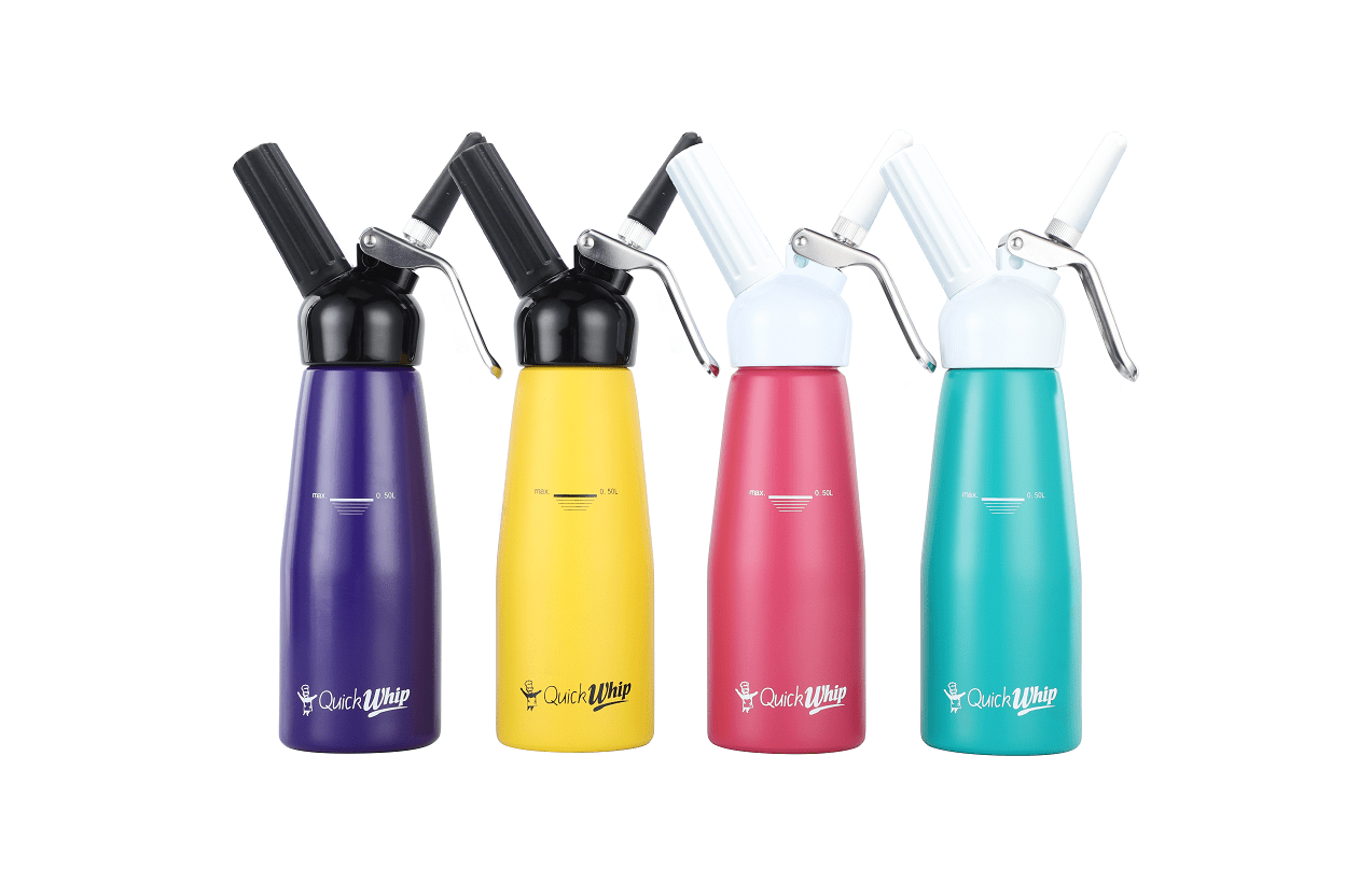 QuickWhip Cream Dispenser 0.5L – NEW 2022 MODEL Various colours