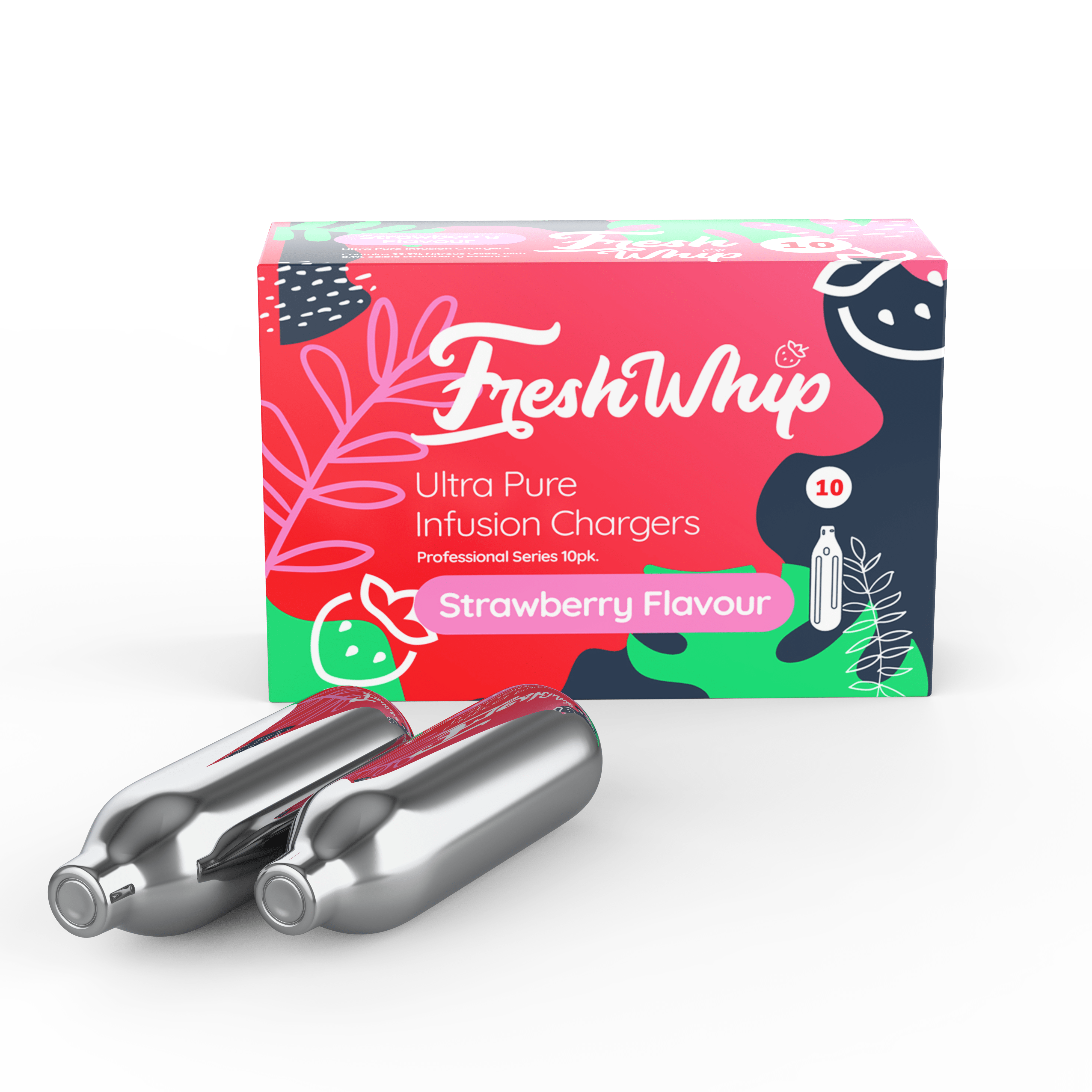 Wholesale FreshWhip STRAWBERRY Infusion Chargers 8.2g – 10pks