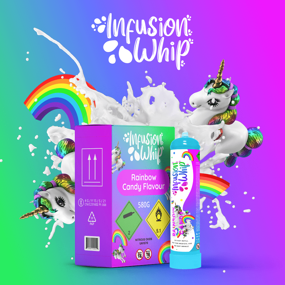 Wholesale Infusionwhip 580g Rainbow Candy Flavoured N2O Cannister