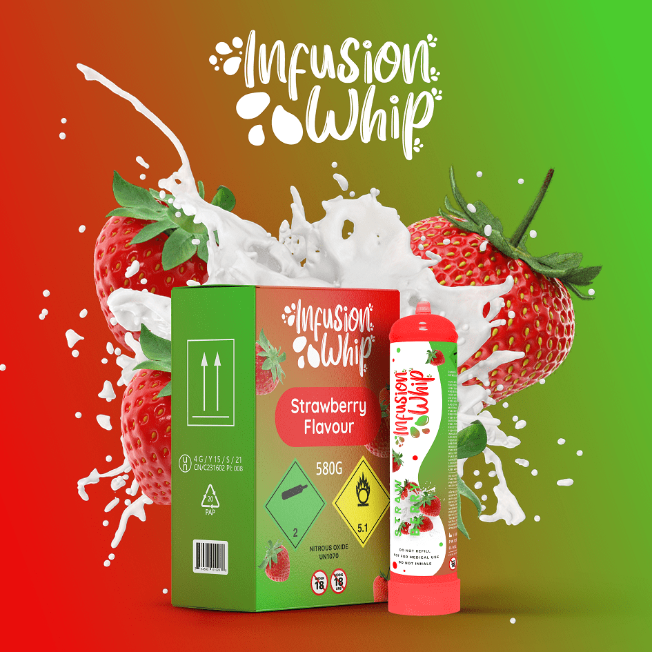 Infusionwhip 580g Strawberry Flavoured N2O Cannister