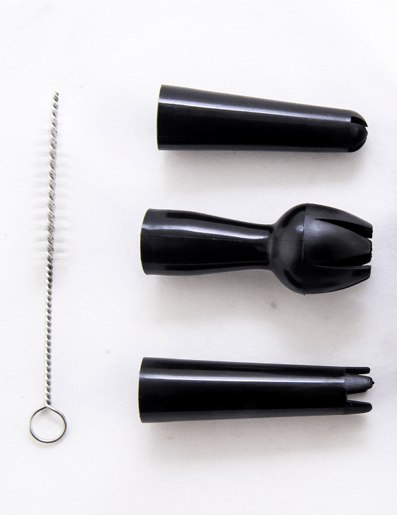 Accessories Pack - Transparent Plastic Nozzels x 3 + Cleaning brush