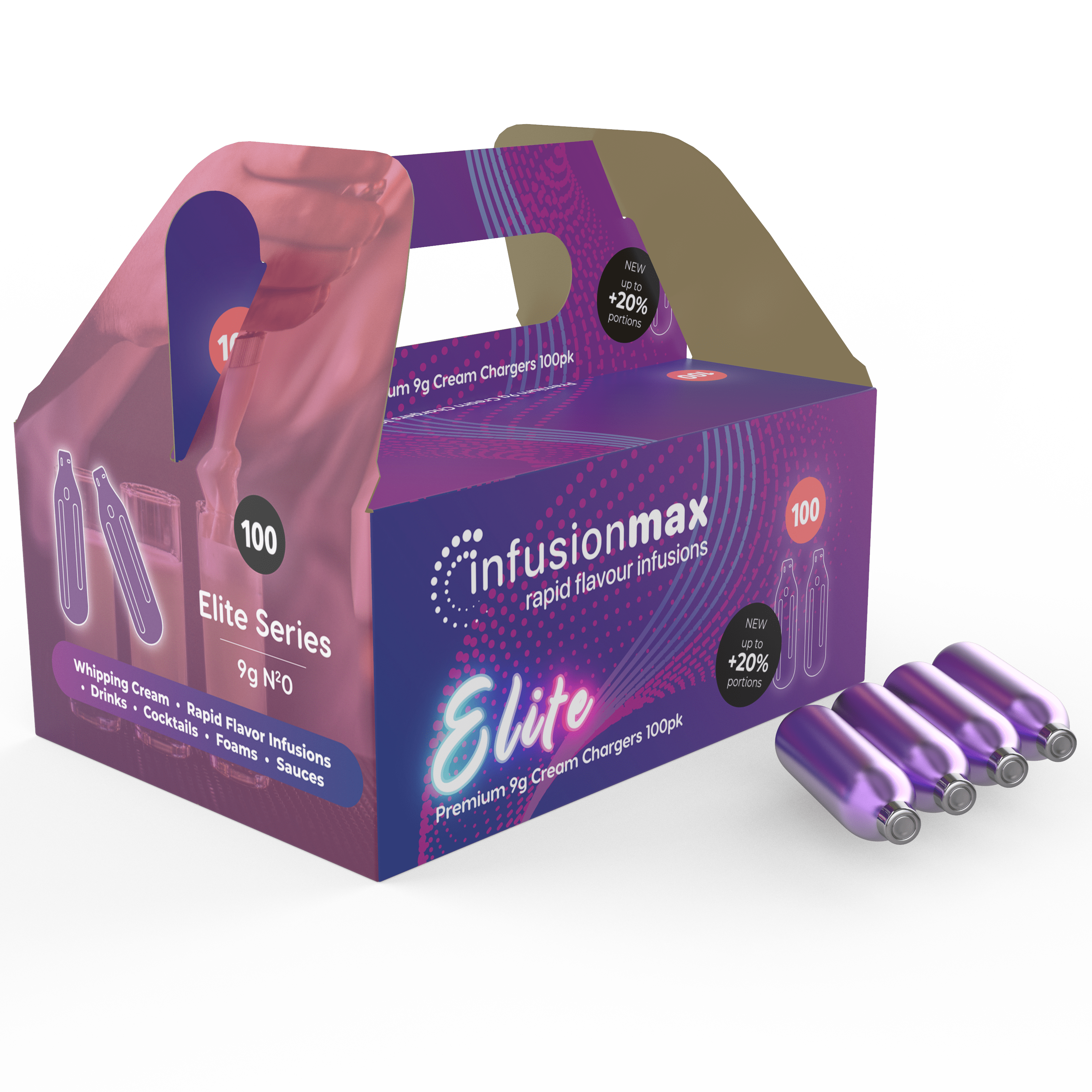 *NEW 2024* InfusionMAX Elite Purple 9g! Cream Chargers  - 100pks